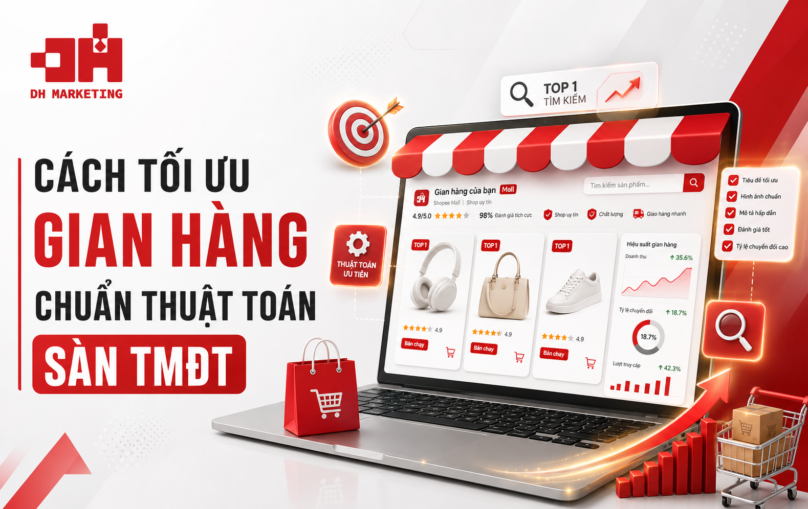 Cách Tối Ưu Gian Hàng Chuẩn Thuật Toán Sàn TMĐT