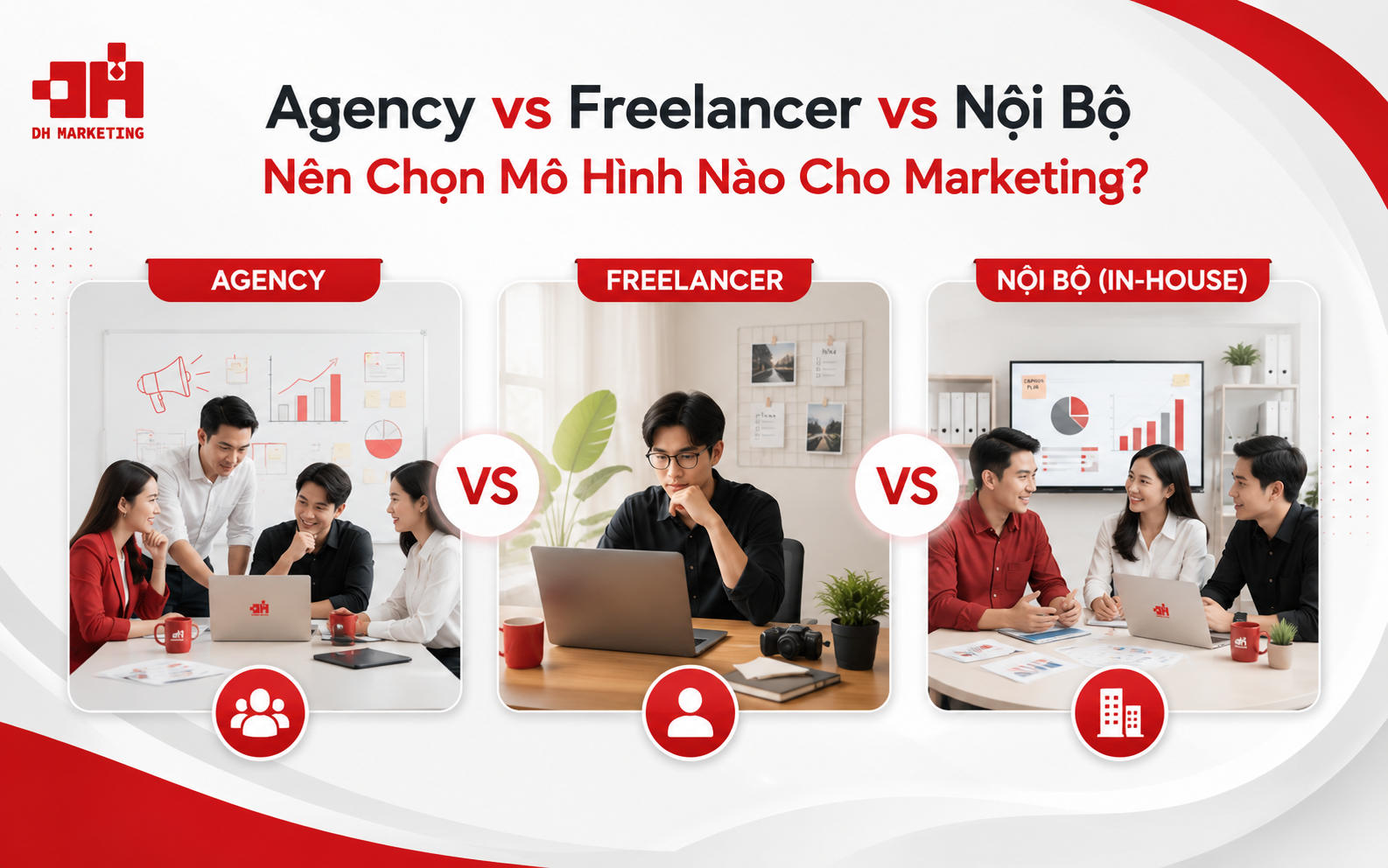 Agency vs Freelancer vs Nội bộ: Nên chọn mô hình nào cho marketing?