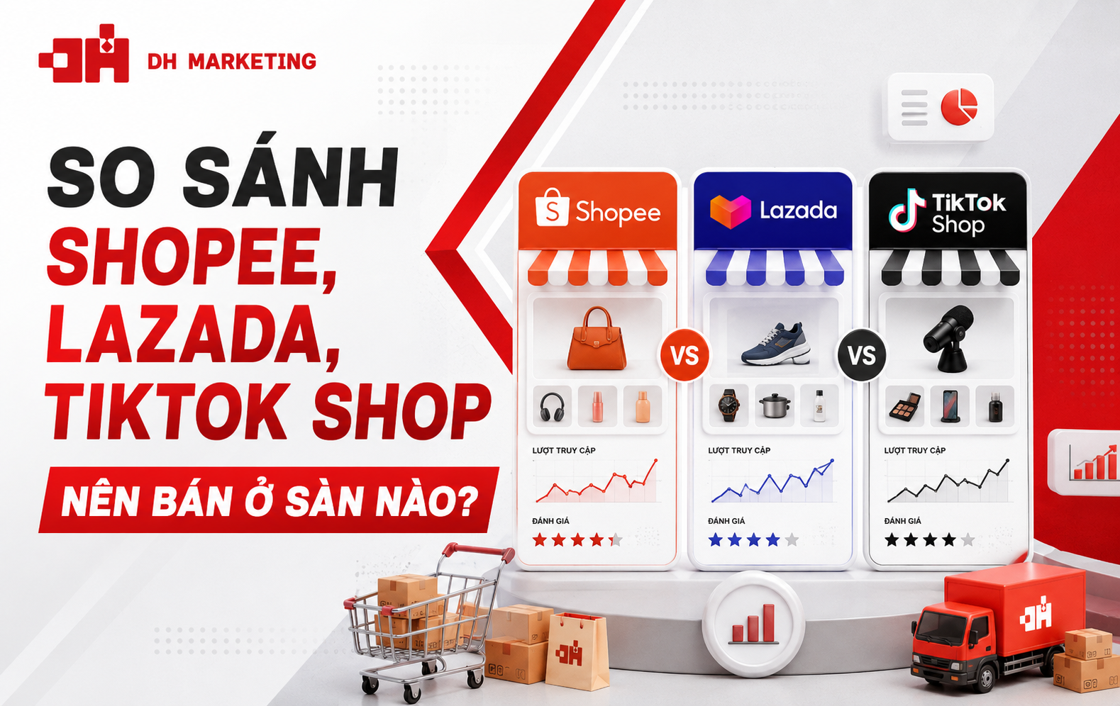So Sánh Shopee, Lazada, TikTok Shop: Nên Bán Ở Sàn Nào?