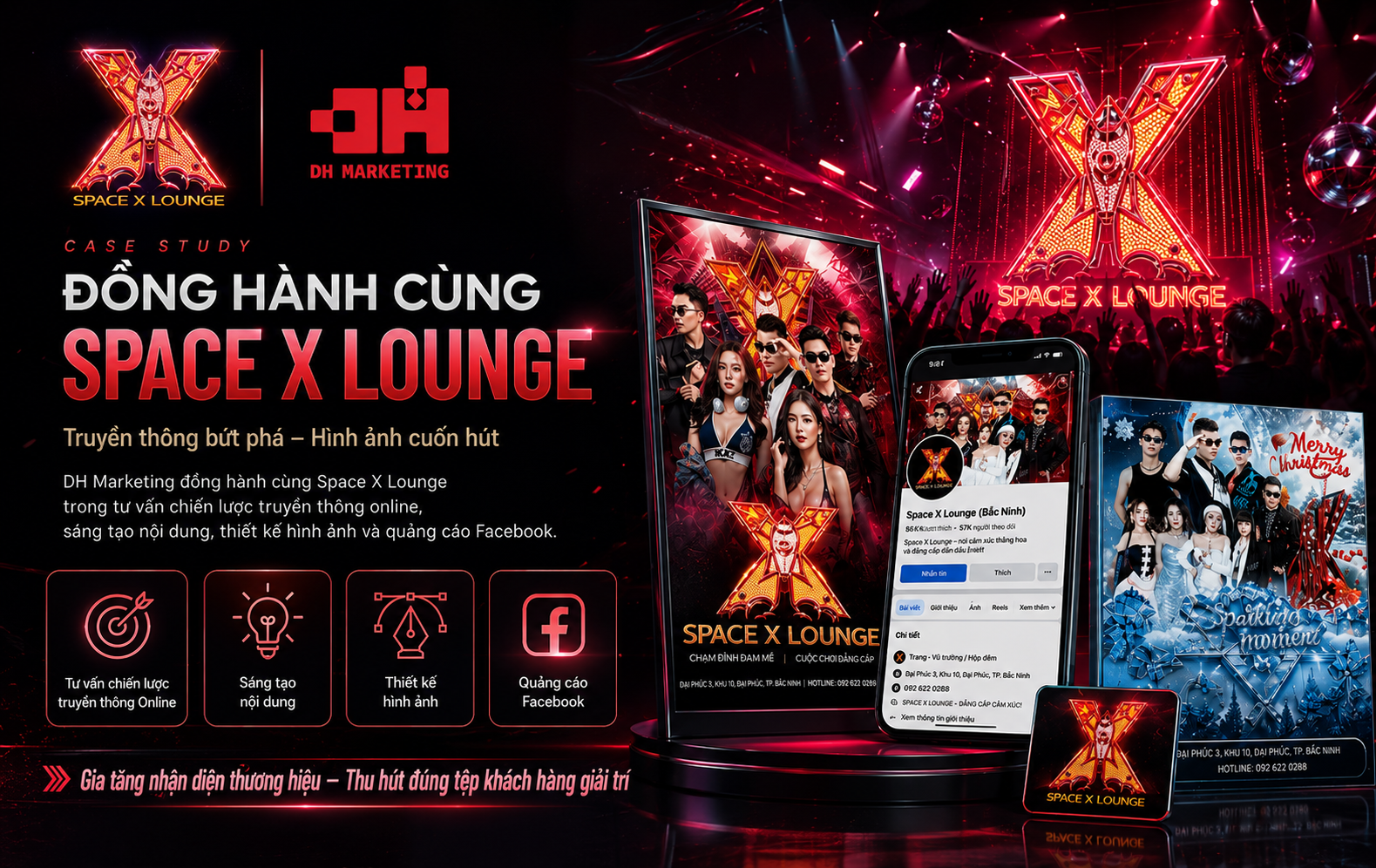 Space X Lounge – Xây dựng hình ảnh điểm đến giải trí hiện đại trên nền tảng số